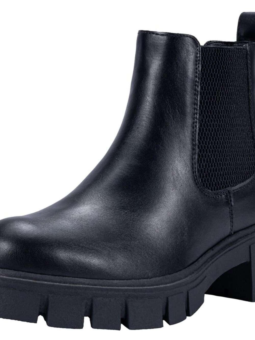 Women's Chunky Platform Chelsea Ankle Boots, Slip On Design